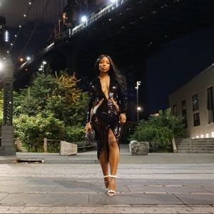 Eye catching and black dress